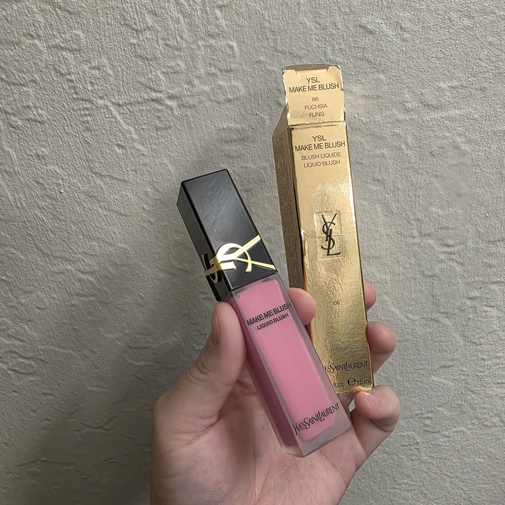 Yves Saint Laurent Make Me Blush Liquid 66 Fuchsia Fling - Bright Pink BNIB - Picture 4 of 8